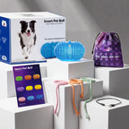 Smartwell Smart Interactive Dog Toy Motion Activated Moving Ball with 25 Second Voice Recording Quiet Mode for Small and Medium Dogs Indoor Play