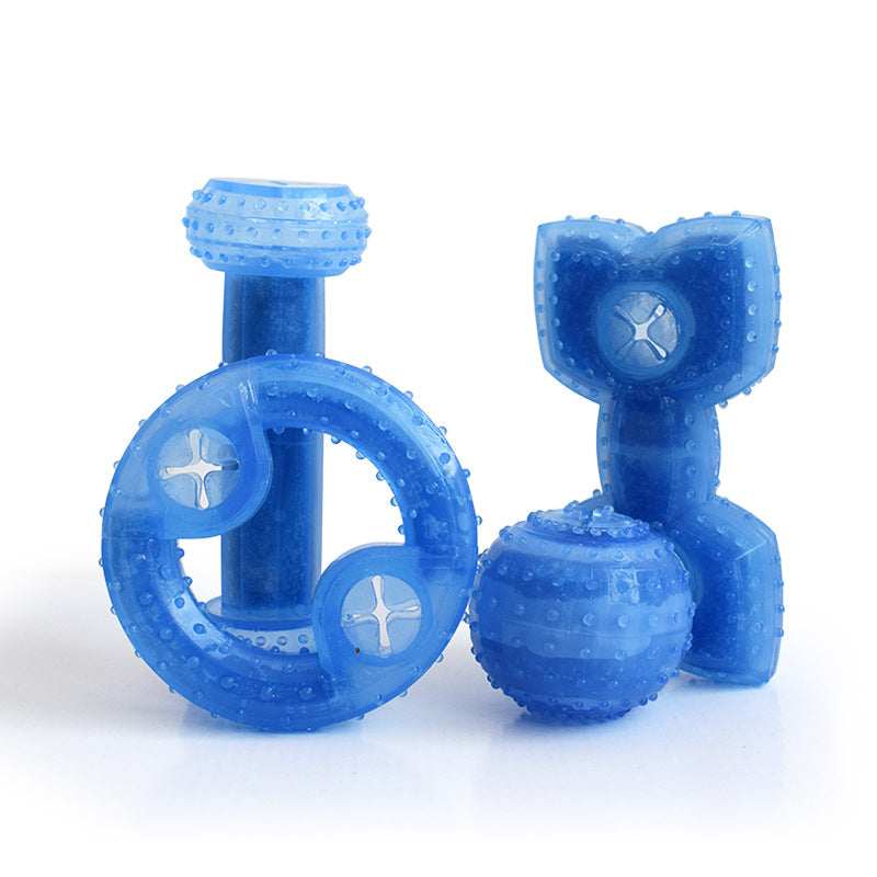 Dog Cooling Toy Puppy Teething Ring Freeze Dogs Chew Toy for Summer Tough Durable Pet Toys
