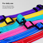 Reflective Dog Collar for a Small, Medium, Large Dog or Puppy with a Quick Release Buckle - Boy and Girl - Nylon Suitable for Swimming (Orange, 10-13 Inch)