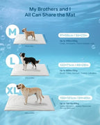 Cooling Mat for Dogs, 48" X 28" Self-Cooling Dog Bed with Arc-Chill Technology 3.0, Non-Slip Washable Pet Cooling Pad for Large Dogs, Indoor Outdoor Kennel Floor Use - Grey