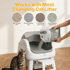 Petpivot Autoscooper 12 Lite Open-Top Automatic Self-Cleaning Cat Litter Box, Easy-Entry Front Step, Triple Safety Protection, No App Required