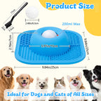 Slow Feeder Dog Bowl & Lick Mat for Liquid and Thick Treats, Anti-Slip Interactive Rolling Ball Lick Bowl, 5/6 Cup Feeder for Bone Broth, Yogurt and Supplements, Post-Op Recovery & Enrichment Toy for Dogs and Cats, Pet Stuff Dog Accessories