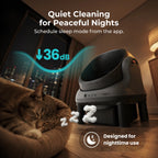 ABRCT L1 Open Top Automatic Self-Cleaning Litter Box, Electronic Hands-Free Smart Robot Litter Box, App Control, Safe Anti-Pinch Sensors, Included Liner, for Medium-Sized Cats, Automatic Litter Box
