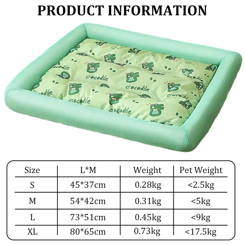 Summer Cooling Pet Cat Bed Cushion Ice Pad Dog Sleeping Square Mat for Puppy Dogs Cats Pet Kennel Top Quality Cool Cold