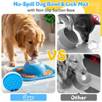 Slow Feeder Dog Bowl & Lick Mat for Liquid and Thick Treats, Anti-Slip Interactive Rolling Ball Lick Bowl, 5/6 Cup Feeder for Bone Broth, Yogurt and Supplements, Post-Op Recovery & Enrichment Toy for Dogs and Cats, Pet Stuff Dog Accessories