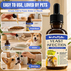 Dog Ear & Skin Relief Drops, Yeast Infection Treatment for Dogs – 60Ml | Soothes Itching, Supports Healthy Ears & Skin, Allergy Relief for Puppies & Dogs