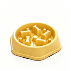 Slow Feed Pet Bowl for Dogs Cats Anti-Choking Slow-Eater Dish with Anti-Skid Base Durable Plastic Food Dish for Puppies Pets Prevent Gagging Messes Slobber Stopper Water Feeding Treat Liquid Calm