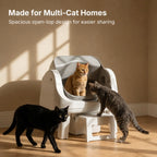 Petpivot Autoscooper 12 Lite Open-Top Automatic Self-Cleaning Cat Litter Box, Easy-Entry Front Step, Triple Safety Protection, No App Required