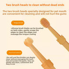 2Pcs Silicone Pet Toothbrush Soft Dog Cat Oral Care Tongue Scraper Massage Multi-Angle Cleaning Brush for Pets