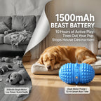Smartwell Smart Interactive Dog Toy Motion Activated Moving Ball with 25 Second Voice Recording Quiet Mode for Small and Medium Dogs Indoor Play