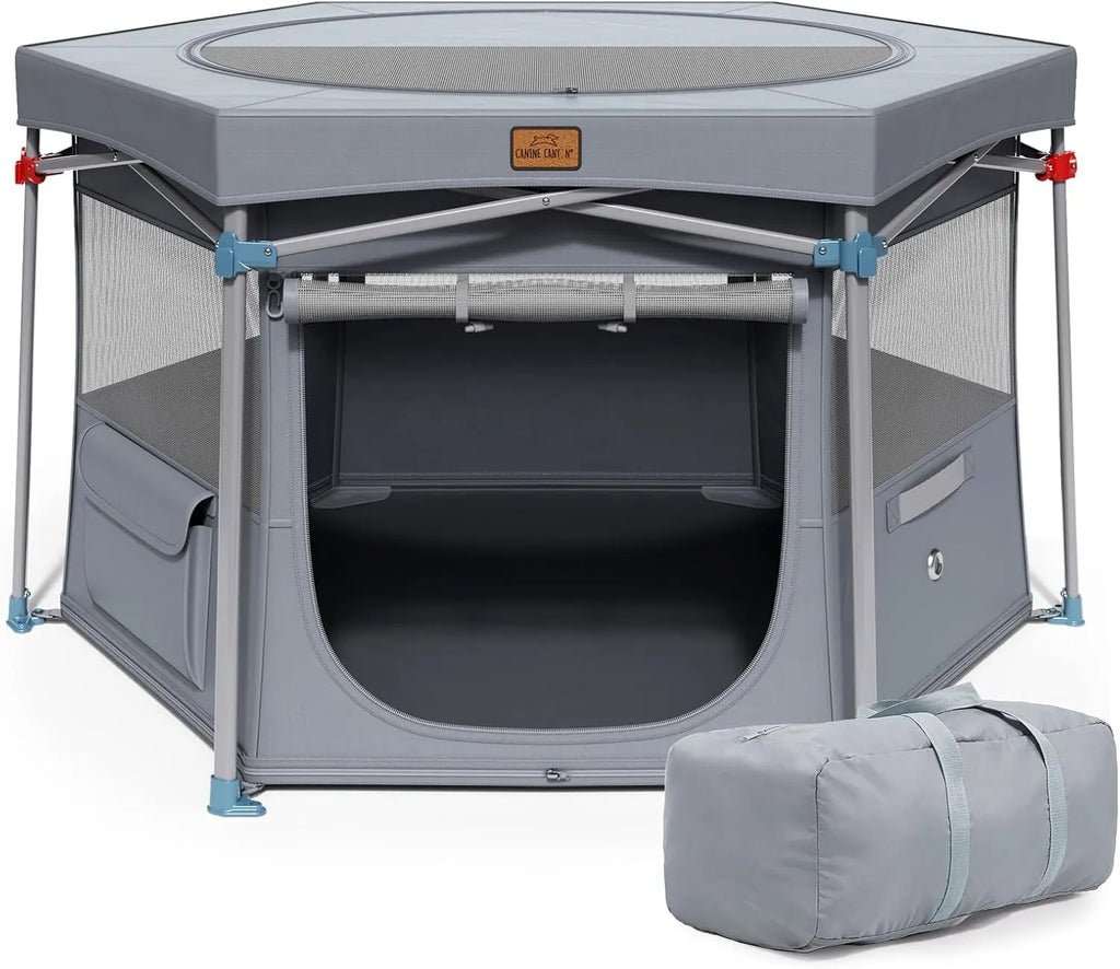 [Summervibes] Portable Pet Playpen, Foldable Dog Playpens for Indoor and Outdoor Exercise, Pop up Pet Fence with Carrying Case for Dogs/Puppies