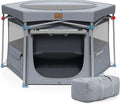 [Summervibes] Portable Pet Playpen, Foldable Dog Playpens for Indoor and Outdoor Exercise, Pop up Pet Fence with Carrying Case for Dogs/Puppies