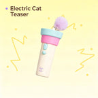 Electric Cat Wand Toy for Indoor Cats - Interactive Automatic Retractable Cat Teaser with Plush Ball, Durable String Launcher for Kittens and Adult Cats, Enrichment Exercise Feline Toys (Pink)，Cat Wand Toy，Interactive Cat Toy，Indoor Cats