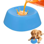 Multifunctional Pet Lick Bowl Slow Feeder with Rolling Ball Anti-Slip Strong Suction Cups Oral Care Tongue Cleaning Mess-Free Liquid Treat Bowl Stress Relief Enrichment Feeding Bowl Universal for Cat Puppy Medium Large Dog Daily Pet Feeding Supplies