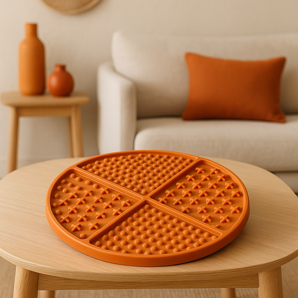 8 Inch Orange Lick Mat