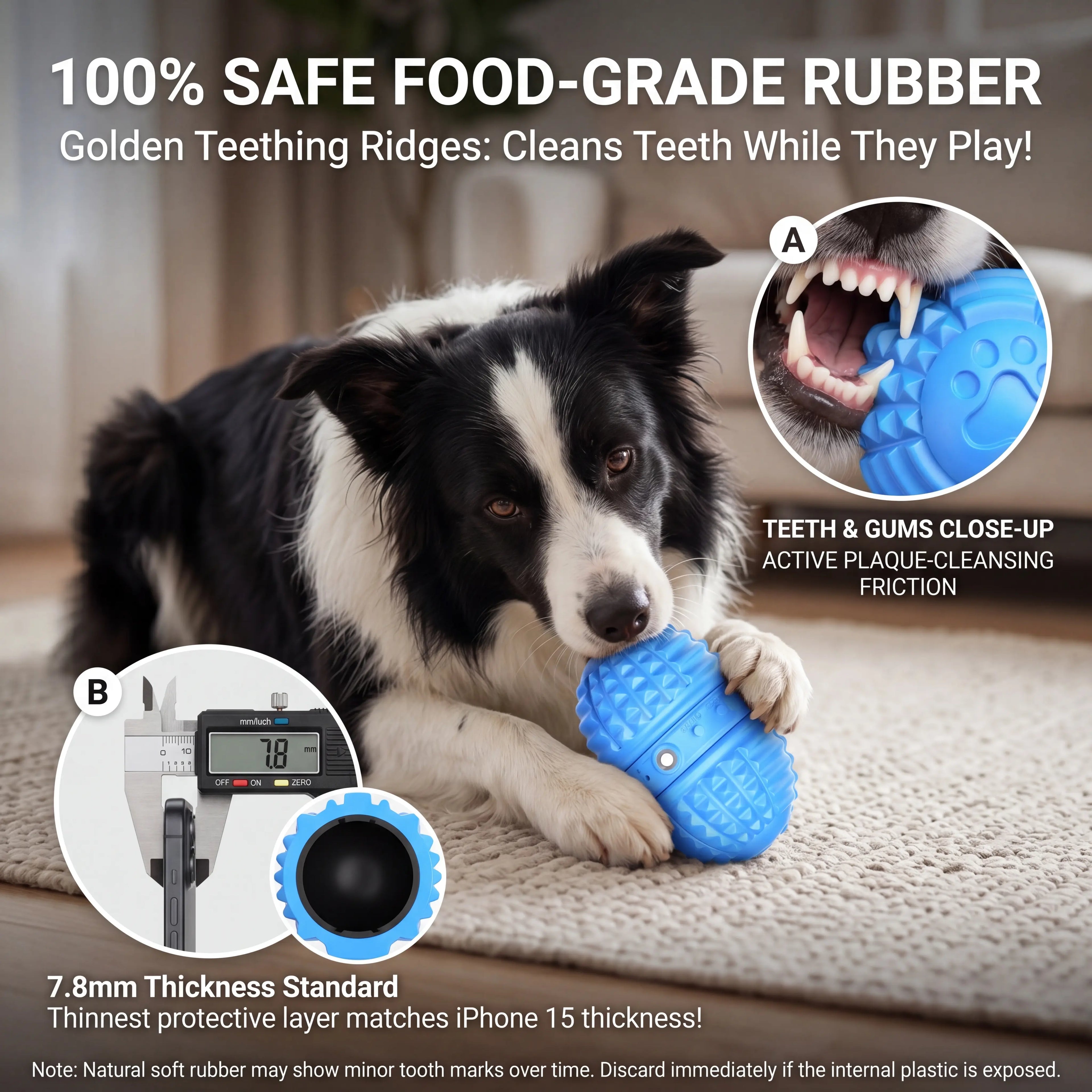 Smartwell Smart Interactive Dog Toy Motion Activated Moving Ball with 25 Second Voice Recording Quiet Mode for Small and Medium Dogs Indoor Play