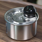 Cfume 2026 New Model Smart Infrared Sensor Automatic Water Dispensing Fountains for Cats - 304 Stainless Steel 3L 5000Mah Pump-Free Design with 4-Layer Filtration, Ultra-Quiet, Dry-Burn Prevention, Water Level Indicator
