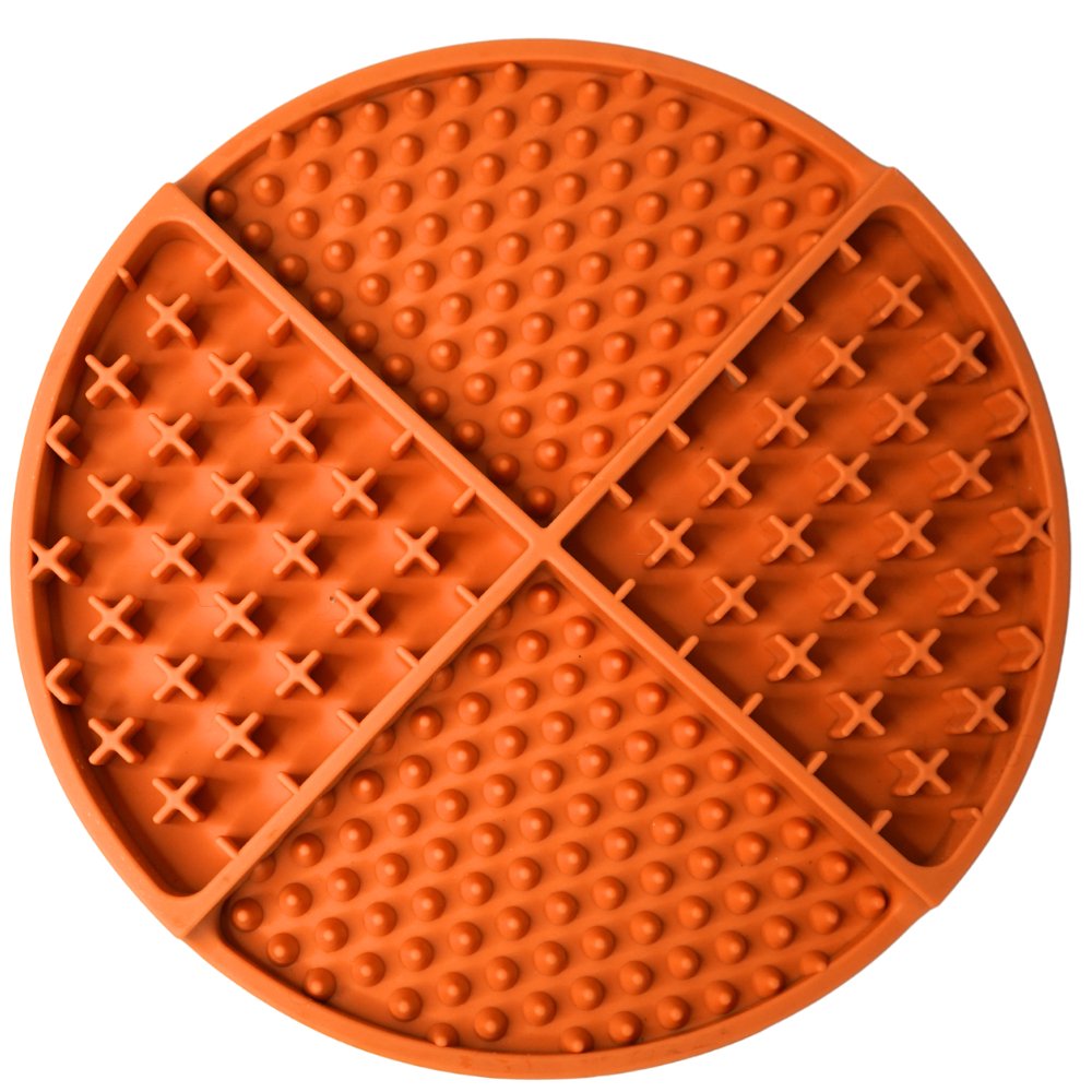 8 Inch Orange Lick Mat