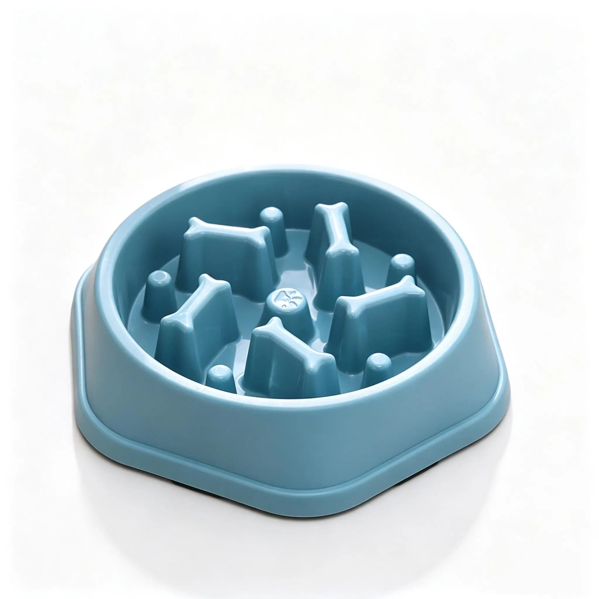 Slow Feed Pet Bowl for Dogs Cats Anti-Choking Slow-Eater Dish with Anti-Skid Base Durable Plastic Food Dish for Puppies Pets Prevent Gagging Messes Slobber Stopper Water Feeding Treat Liquid Calm