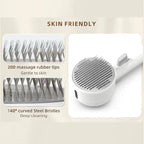 Fresh Fur Shower Brush,2 in 1 Pet Steam Brush,Spray Hair Removal Comb for Cats ＆ Dogs - Deshedding＆ Grooming