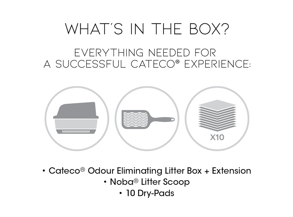 Cateco Odour-Eliminating Litter Box Starter Kit Fresh & Clean