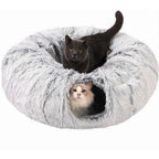 2-in-1 Plush Cat Tunnel Nest