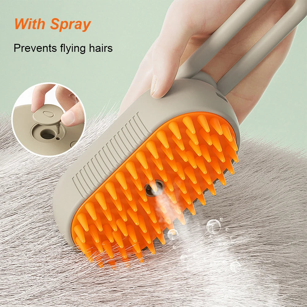 3-in-1 Steam Pet Grooming Brush