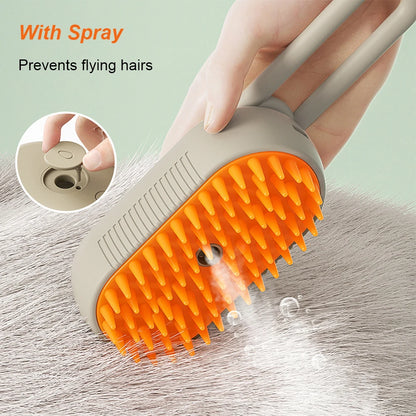 3-in-1 Steam Pet Grooming Brush