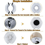 2-in-1 Plush Cat Tunnel Nest