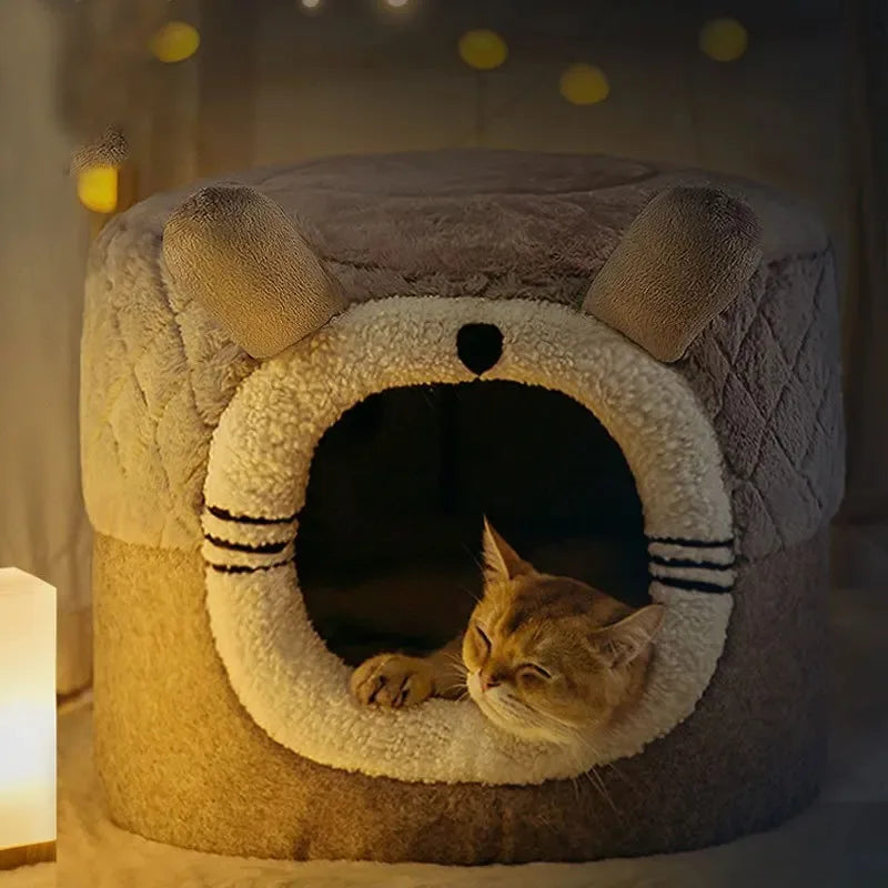 Semi-Enclosed Pet Cave House