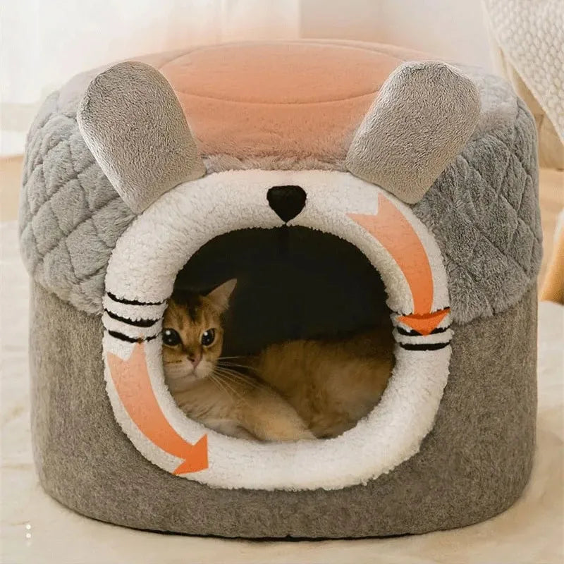 Semi-Enclosed Pet Cave House