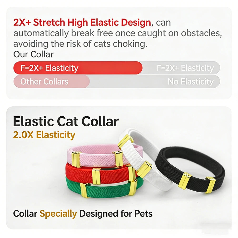 AirTag Cat Collar with Name Tag