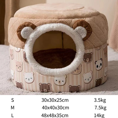 Semi-Enclosed Pet Cave House
