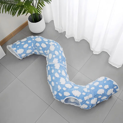 Cat Tunnel Bed with Interactive Ball