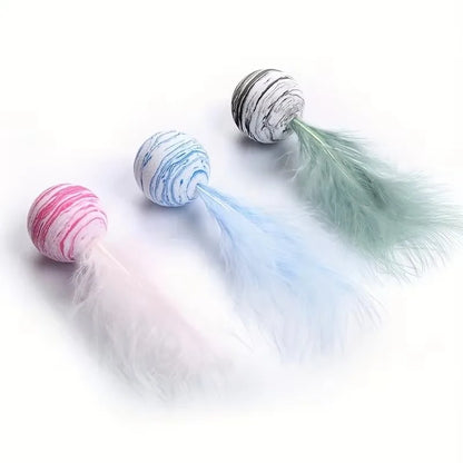 Cat Feather Ball Toy Set