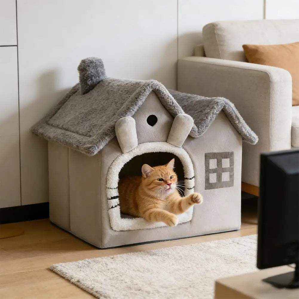Foldable Cave Cat Nest