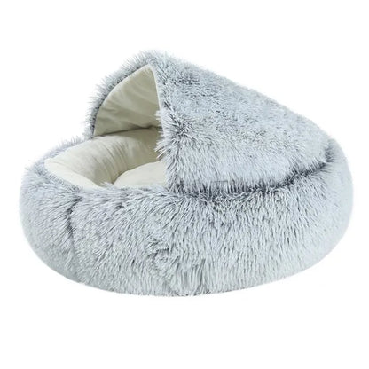 2-in-1 Round Plush Pet Bed