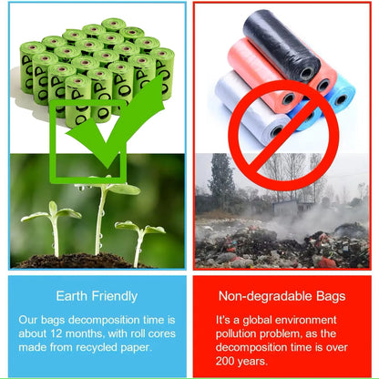 Biodegradable Dog Poop Bags  With Dispenser