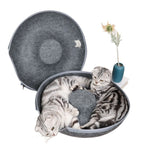 Felt Donut Cat Tunnel Bed