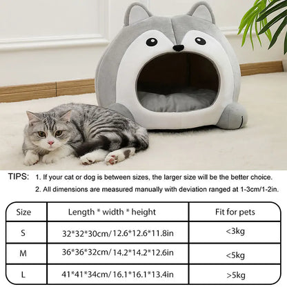 Soft Plush Cat Sofa Bed