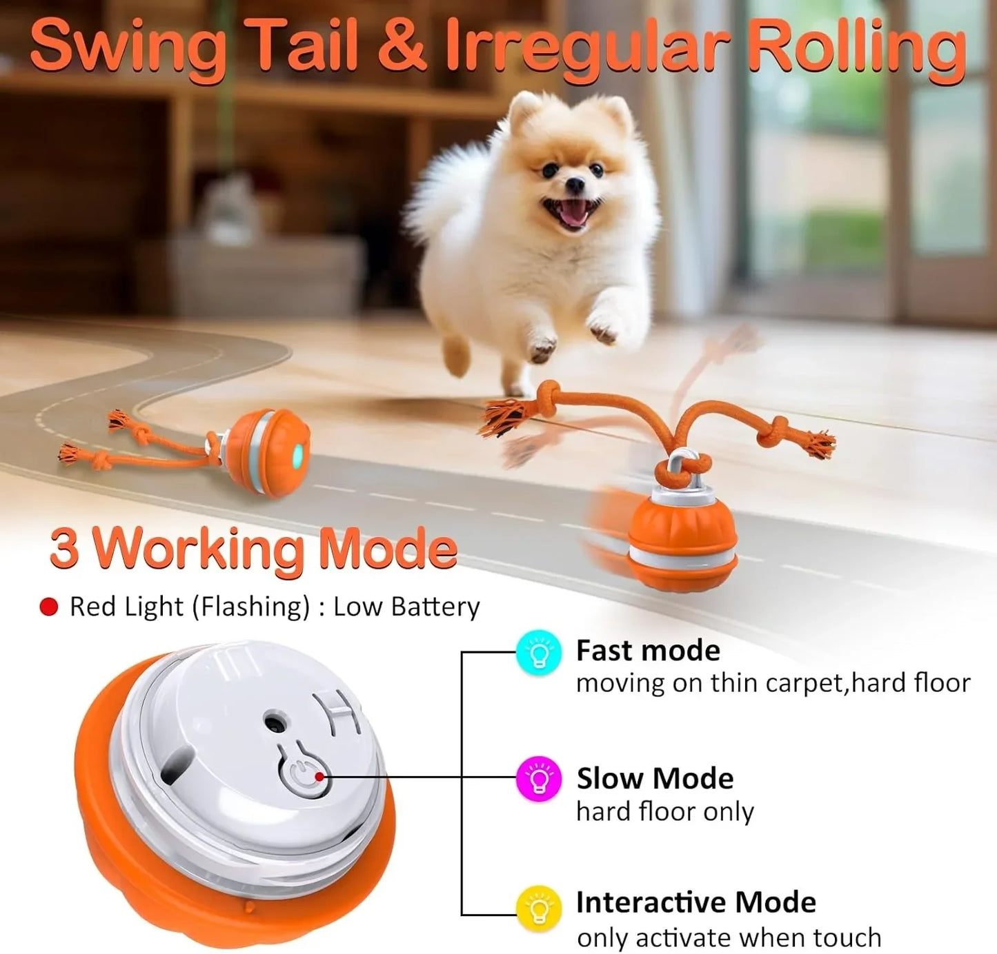 Interactive Pet Ball for Dogs - Motion Activated