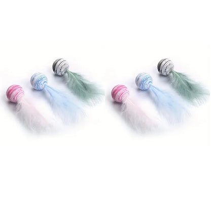 Cat Feather Ball Toy Set