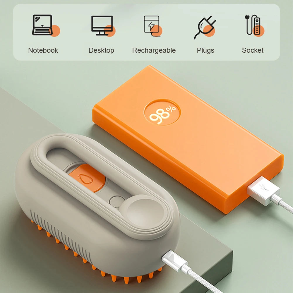 3-in-1 Steam Pet Grooming Brush