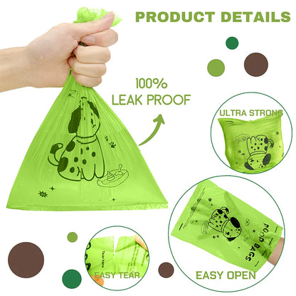 Biodegradable Dog Poop Bags  With Dispenser