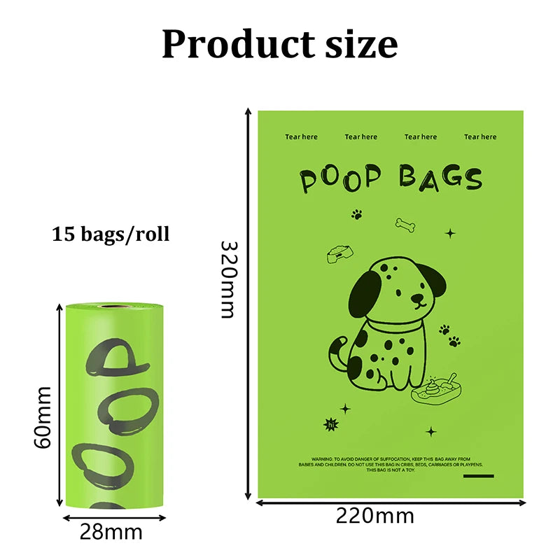 Biodegradable Dog Poop Bags  With Dispenser
