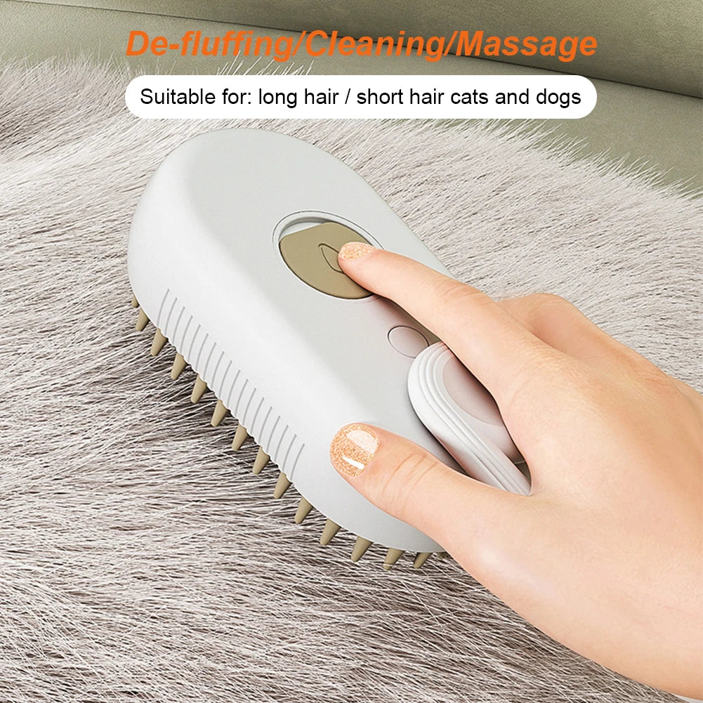 3-in-1 Steam Pet Grooming Brush