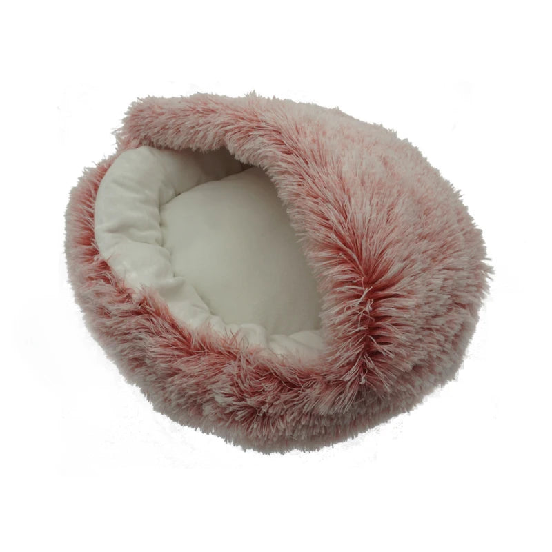 2-in-1 Round Plush Pet Bed