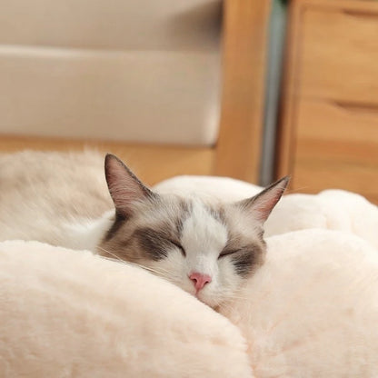 Plush Flower Cat Bed