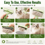 Professional Pet Deshedding Tool for Dogs & Cats, Gentle Undercoat Rake, Fast Shedding Reduction, Dematting Comb for Long Hair Pets, Cat & Dog Grooming Fur Removal Brush，Sleek, Ez, Brush