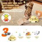KADTC Cat Interactive Toys for Indoor Cats Dancer Supplies Bored Young Kitten Teaser Wand Feather Boredom Toy Weight Loss Kitty Tracking Balls Birthday Gift Adult Pet Enrichment Self Play High Energy Game